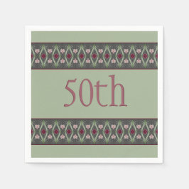 Rosa und Burgund Serviette