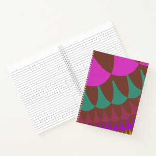 Rosa und Burgundy-Skala Notizbuch
