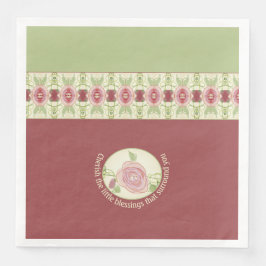 Rosa und Creme grün Serviette