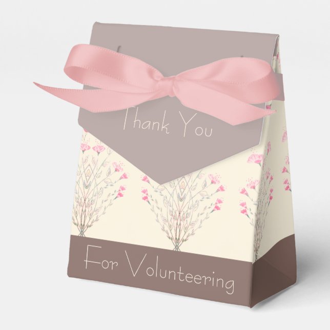 Rosa und Creme mit Braun Geschenkschachtel (Vorderseite)