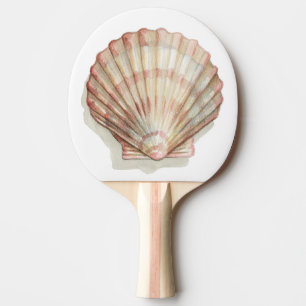 Rosa und Creme Seashell Tischtennis Schläger