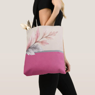 Rosa und cremefarbene Zweiton mit Blattdesign