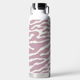 Rosa und cremefarbenes modernes abstraktes Wellenl Trinkflasche