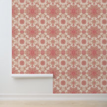 Rosa und cremefarbenes vintage Blumenmuster