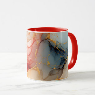 Rosa- und Elfenbeinmarmor mit goldenen Adern Tasse