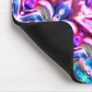 Rosa und farbenfrohe Mischung mit grobem Glasstil Mousepad