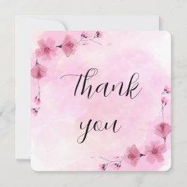 Rosa und feminine Dankeskarten für Hochzeiten Dankeskarte