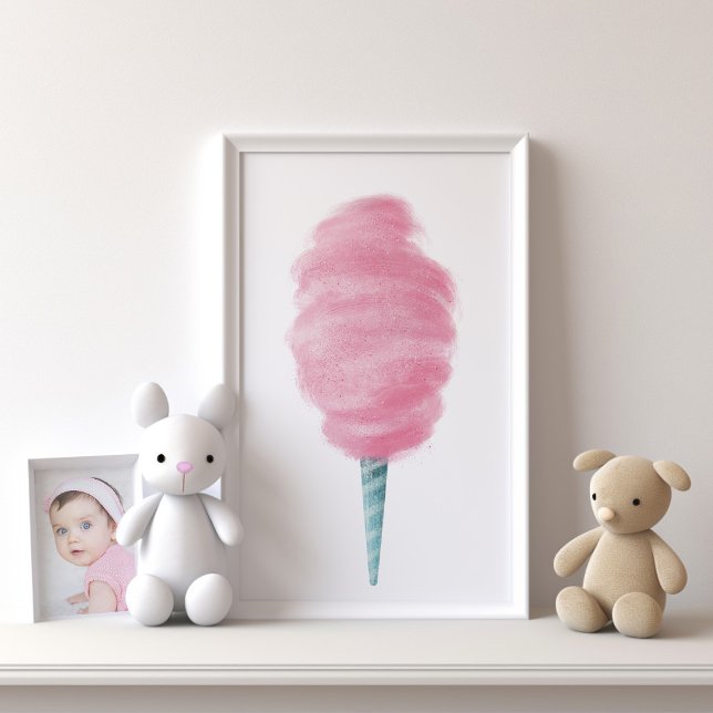 Rosa und flauschige Cotton Candy Kinderzimmer Artw Poster (Von Creator hochgeladen)