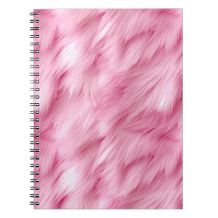 Rosa und flauschiges Notebook Notizblock