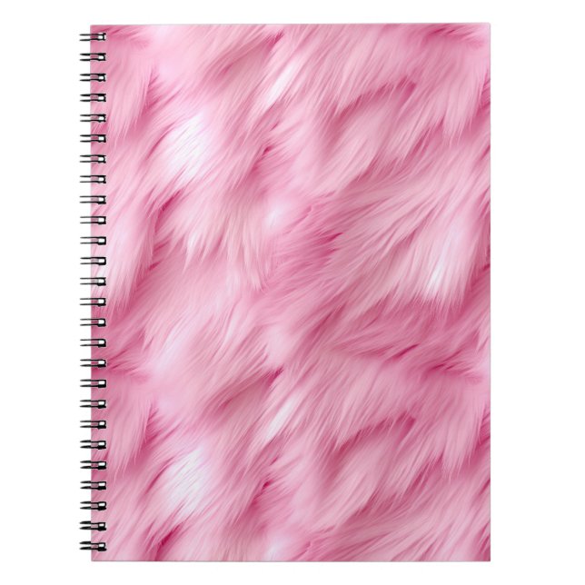 Rosa und flauschiges Notebook Notizblock (Vorderseite)