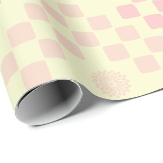 Rosa und Gelb Pastell Geschenkpapier