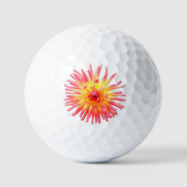 Rosa und gelbe Blume Golfball