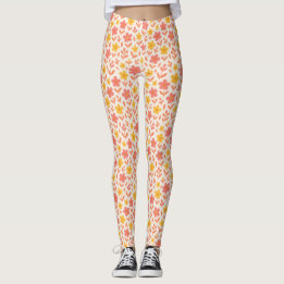 Rosa und gelbe Blume Leggings