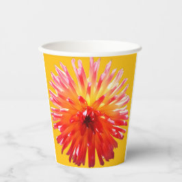 Rosa und gelbe Blume Pappbecher