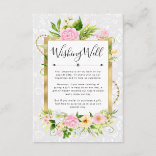 Rosa und gelbe Blumen Goldene Hochzeit Wunschbrunn Begleitkarte