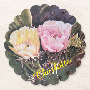 Rosa und Gelbe Blüte Untersetzer