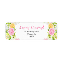 Rosa und gelbe Blüten und Brautparty in Foliage