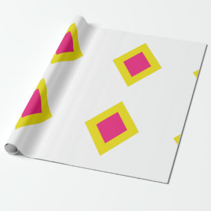 rosa und gelbe Diamantformen Geschenkpapier