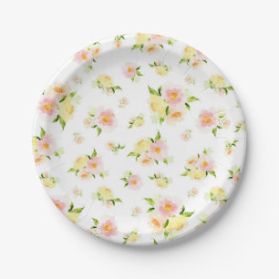 Rosa und gelbe Peelingböden Pappteller