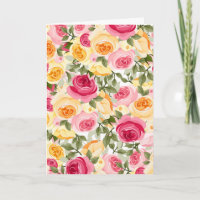 Rosa und Gelbe Rosen Bauernhof Shabby Chic Flora