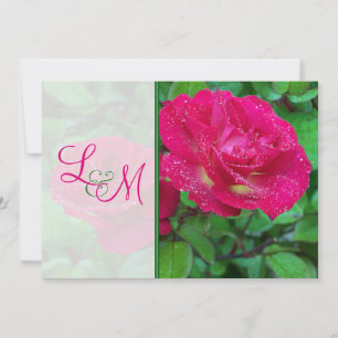 Rosa und Gelbe Rosen Einladung zur Hochzeit