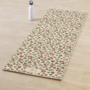 Rosa und gelbe Rosen Florale farbenfrohe Yogamatte