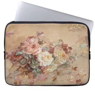 Rosa und Gelbe Rosen - Franz Bischoff Laptopschutzhülle