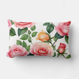 Rosa und Gelbe Rosen Lendenkissen