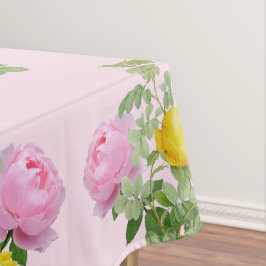 Rosa und Gelbe Rosen Tischdecke