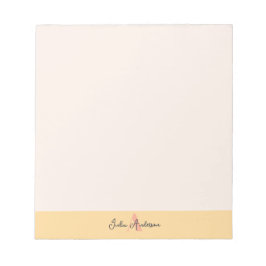 Rosa und Gelbes Monogramm-Notizbuch Notizblock