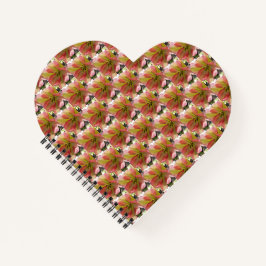 Rosa und Gelbfärbung Herz Notizbuch