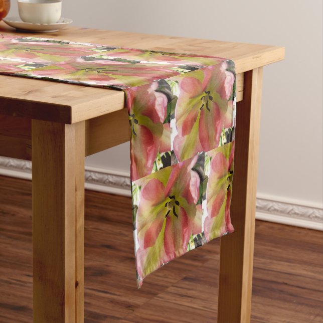 Rosa und Gelbfärbung Kurzer Tischläufer (Beispiel)