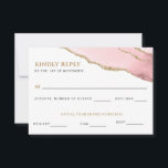 Rosa und Gold Agate Bat Mitzvah Replik Card RSVP Karte<br><div class="desc">Dieses moderne Design besticht durch eine wunderschöne,  glitzernde,  rosafarbene Grenze und Ihren eigenen Text. Ändern Sie den Text mithilfe des Vorlagenformulars nach Bedarf. Die erweiterten Editiermenüs,  auf die Sie durch die Option "Weitere Anpassung" zugreifen können,  ermöglichen Ihnen,  die Schriftart,  Farben und Layout zu ändern.</div>