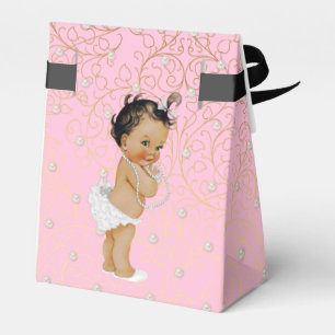 Rosa und Gold Babyparty-Geschenk Zelt Geschenkschachtel