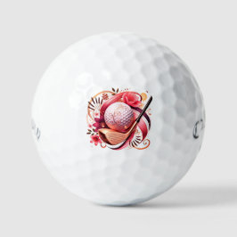 Rosa und Gold, Blütenfarben Golfball