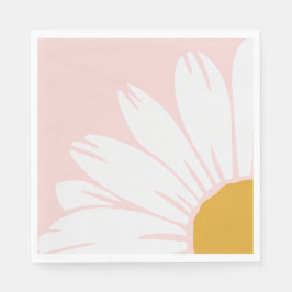 Rosa und Gold Daisy Lunch Napkins Serviette