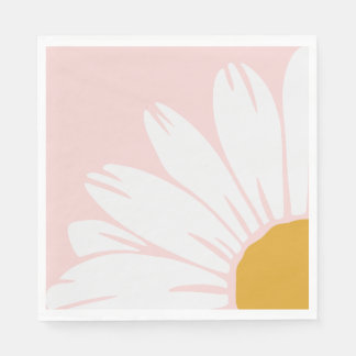 Rosa und Gold Daisy Lunch Napkins Serviette