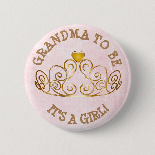 Rosa und Gold EINE MÄDCHEN-GROSSMUTTER, zum Knopf Button