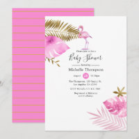 Rosa und Gold Flamingo Kinderdusche