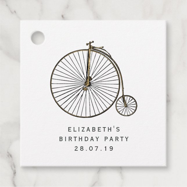 Rosa und Gold Geschenkanhänger (Vorderseite)