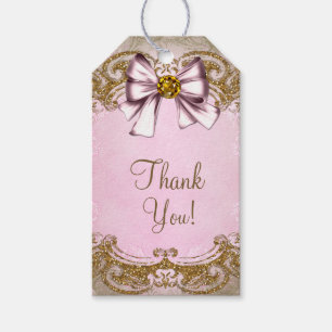 Rosa und Gold Geschenkanhänger