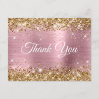 Rosa und Gold Glitzer Foil 40. Geburtstag Vielen D