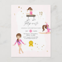 Rosa und Gold Gymnastik 12. Geburtstagsparty