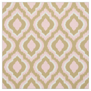 Rosa und Gold Ikat Marokkanisch Stoff