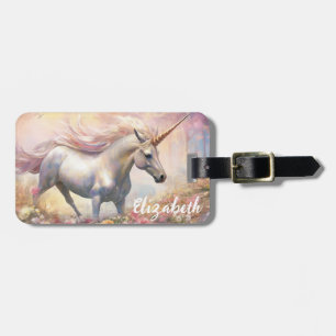 Rosa und Gold Magisches Einhorn Custom Gepäckanhänger