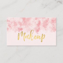 Rosa und Gold Makeup-Visitenkarte Visitenkarte