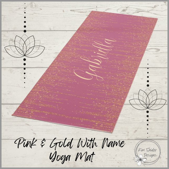 Rosa und Gold mit Name Yogamatte (Von Creator hochgeladen)
