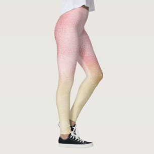 Rosa und Gold Ombre Foil Leggings