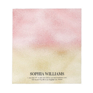 Rosa und Gold Ombre Foil Notizblock