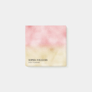Rosa und Gold Ombre Foil Post-it Klebezettel